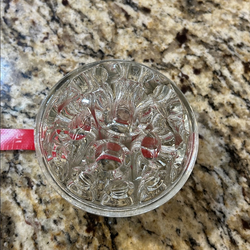 Vintage Reims VMC France clear glass flower frog designed for floral arrangement - Picture 5 of 10